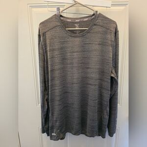 Jockey Men's Heathered Charcoal Long Sleeve Crewneck Shirt